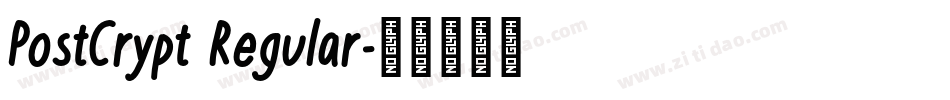 PostCrypt Regular字体转换